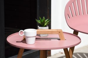 LifestyleGarden Nassau 50cm Round Coffee Set   Pink | Garden Furniture Online