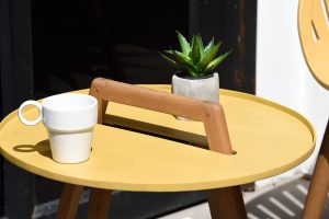 LifestyleGarden Nassau 50cm Round Coffee Set   Yellow | Garden Furniture Online