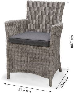 LifestyleGarden Bermuda Bistro Set in Grey | Garden Furniture Online