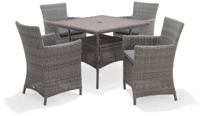 LifestyleGarden Bermuda 4 Seat Dining Set in Grey