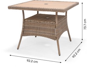 LifestyleGarden Bermuda 4 Seat Dining Set in Natural | Garden Furniture Online