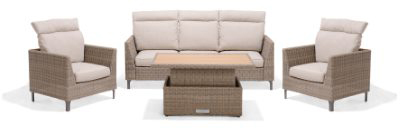 LifestyleGarden Bermuda Hi Lo Lounge Set in Natural | Garden Furniture Online