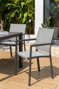 LifestyleGarden Urbanite Solana Dark 4 Seat Stacking Dining Set | Garden Furniture Online