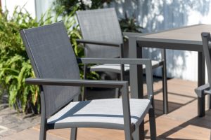 LifestyleGarden Urbanite Solana Dark 8 Seat Stacking Dining Set | Garden Furniture Online