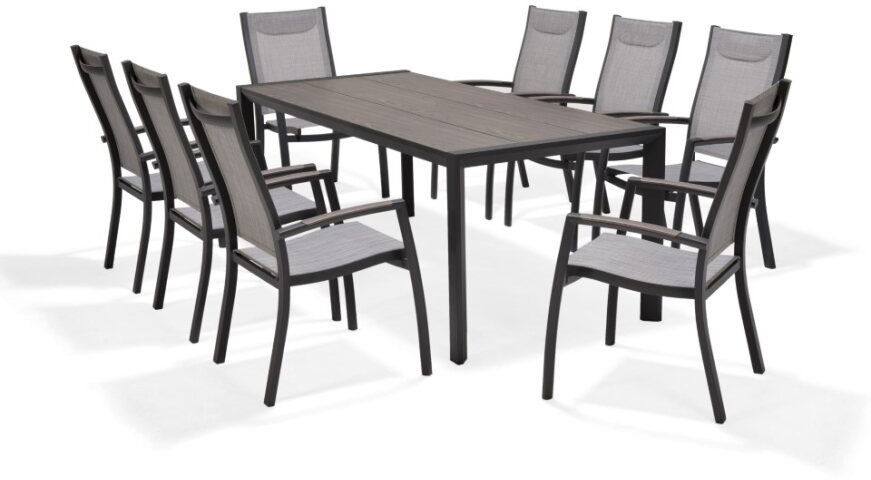 LifestyleGarden Urbanite Panama Dark 8 Seat Stacking Dining Set