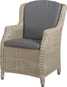 4 Seasons Outdoor Brighton 130cm Round 4 Seat Dining Set in Pure Weave | Garden Furniture Online