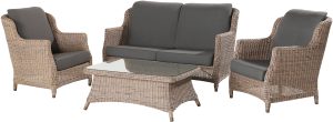 4 Seasons Outdoor Brighton Lounge Set in Pure Weave | Garden Furniture Online