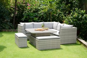 LifestyleGarden Aruba Casual Corner Dining Bench Set | Garden Furniture Online