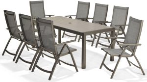 LifestyleGarden Solana 8 Multi Position Seat Dining Set | Garden Furniture Online