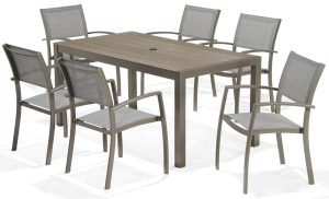 LifestyleGarden Solana 6 Seat Stacking Dining Set | Garden Furniture Online