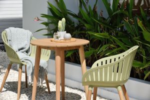 LifestyleGarden Nassau DuraOcean 66cm Round Bistro Set   Green | Garden Furniture Online