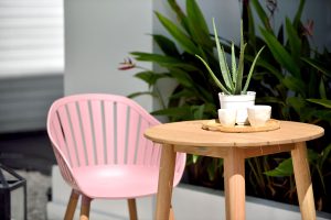 LifestyleGarden Nassau DuraOcean 66cm Round Bistro Set   Pink | Garden Furniture Online