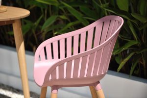 LifestyleGarden Nassau DuraOcean 66cm Round Bistro Set   Pink | Garden Furniture Online