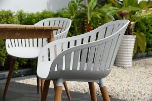 LifestyleGarden Nassau DuraOcean 4 Seat Square Dining Set   Oatmeal | Garden Furniture Online