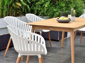 LifestyleGarden Nassau DuraOcean 6 Seat Rectangular Dining Set   Oatmeal | Garden Furniture Online