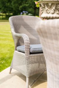 4 Seasons Outdoor Sussex 120cm 4 Seat Dining Set in Polyloom Pebble | Garden Furniture Online