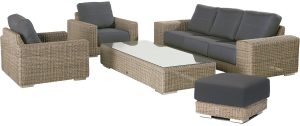 4 Seasons Outdoor Kingston Lounge Set in Pure Weave | Garden Furniture Online