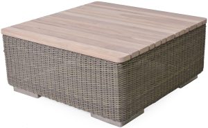 4 Seasons Outdoor Kingston Left Teak Corner Set in Pure Weave | Garden Furniture Online