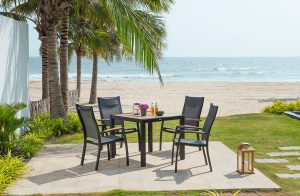 LifestyleGarden Panama 4 Seat Stacking Dining Set   Weathernet | Garden Furniture Online