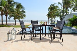 LifestyleGarden Panama 4 Seat Stacking Dining Set   Weathernet | Garden Furniture Online