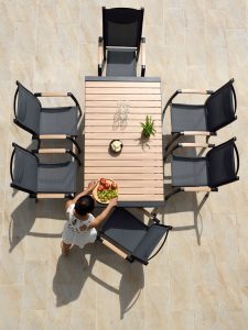 LifestyleGarden Panama 6 Seat Stacking Dining Set   Weathernet | Garden Furniture Online