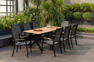 LifestyleGarden Panama 8 Seat Stacking Dining Set   Weathernet | Garden Furniture Online