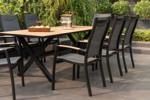 LifestyleGarden Panama 8 Seat Stacking Dining Set   Weathernet | Garden Furniture Online