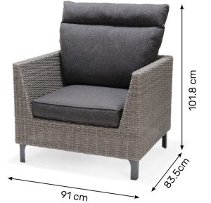 LifestyleGarden Bermuda Hi Lo Lounge Set in Grey | Garden Furniture Online