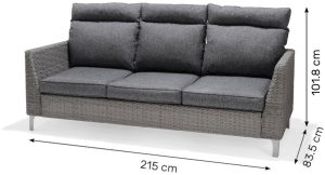 LifestyleGarden Bermuda Hi Lo Lounge Set in Grey | Garden Furniture Online