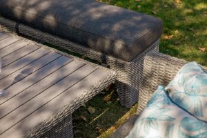 LifestyleGarden Bermuda Casual Corner Set including Stools in Grey | Garden Furniture Online