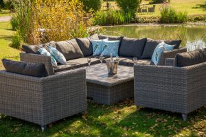 LifestyleGarden Bermuda Casual Corner Set including Sofa Chairs in Grey | Garden Furniture Online