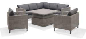 LifestyleGarden Bermuda Casual Corner Set including Sofa Chairs in Grey | Garden Furniture Online