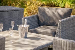 LifestyleGarden Bermuda Casual Corner Set including Sofa Chairs in Grey | Garden Furniture Online