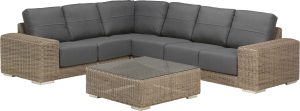 4 Seasons Outdoor Kingston Large Corner Set in Pure Weave | Garden Furniture Online