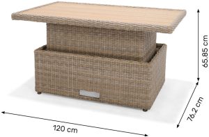 LifestyleGarden Bermuda Hi Lo Lounge Set in Natural | Garden Furniture Online