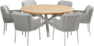 4 Seasons Outdoor Bernini 6 Seat Dining Set | Garden Furniture Online