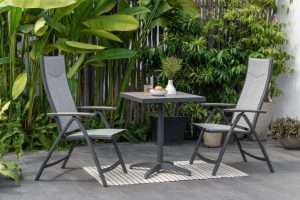 LifestyleGarden Urbanite Panama Dark Reclining Bistro Set | Garden Furniture Online