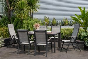 LifestyleGarden Urbanite Panama Dark 6 Seat Mixed Dining Set | Garden Furniture Online