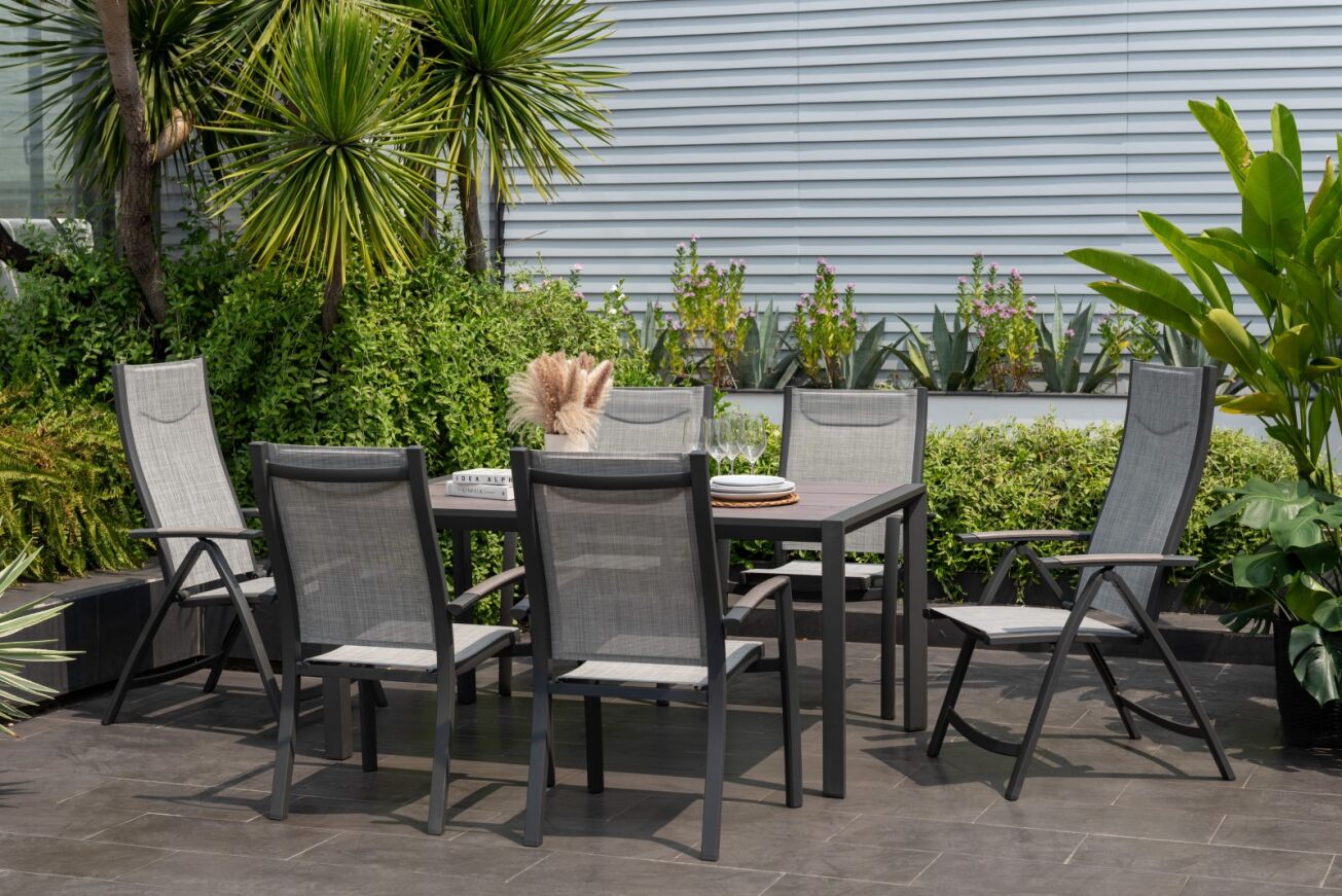 LifestyleGarden Urbanite Panama Dark 6 Seat Mixed Dining Set