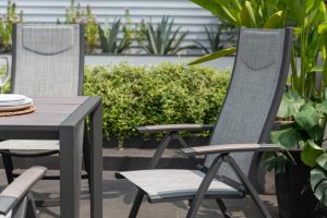 LifestyleGarden Urbanite Panama Dark 6 Seat Reclining Dining Set | Garden Furniture Online