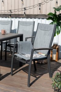 LifestyleGarden Urbanite Panama Dark 8 Seat Stacking Dining Set | Garden Furniture Online