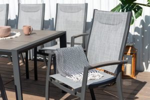 LifestyleGarden Urbanite Panama Dark 8 Seat Stacking Dining Set | Garden Furniture Online