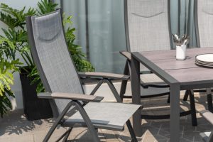 LifestyleGarden Urbanite Panama Dark 8 Seat Reclining Dining Set | Garden Furniture Online