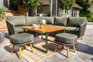 Hartman Eden Corner Dining Set with Stools | Garden Furniture Online