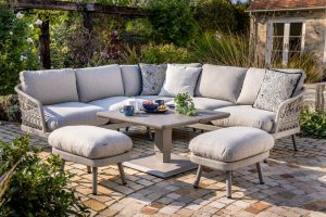 Hartman Aries Height Adjustable Corner Dining Set | Garden Furniture Online