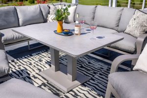 Hartman Halo Height Adjustable Rectangular Corner Dining Set | Garden Furniture Online