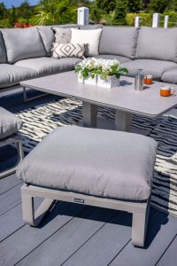 Hartman Halo Height Adjustable Rectangular Corner Dining Set | Garden Furniture Online