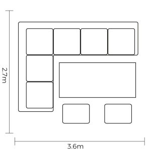 Hartman Halo Height Adjustable Rectangular Corner Dining Set | Garden Furniture Online