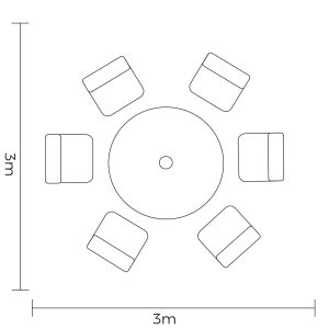 Hartman Berkeley 6 Seat Round Dining Set | Garden Furniture Online