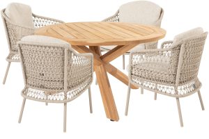 4 Seasons Outdoor Puccini 4 Seat Dining Set | Garden Furniture Online